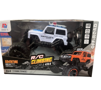 Monster POLICE Rock Car Leader Escalade RC Voiture rechargeable avec télécommande et 4 roues motrices 1:18 camion jouet monstre super rapide