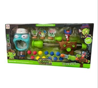 PISTOLET Monstre affamé à grande bouche avec fusil et balle.