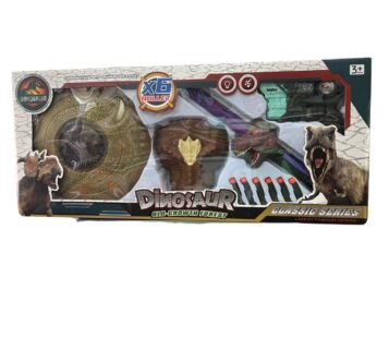 PISTOLET DINAUSORE + ACCESSOIRES AVEC BALLE EN MOUSSE  POUR ENFANT DE  5 à 12 ans, JEUX DE TIR.